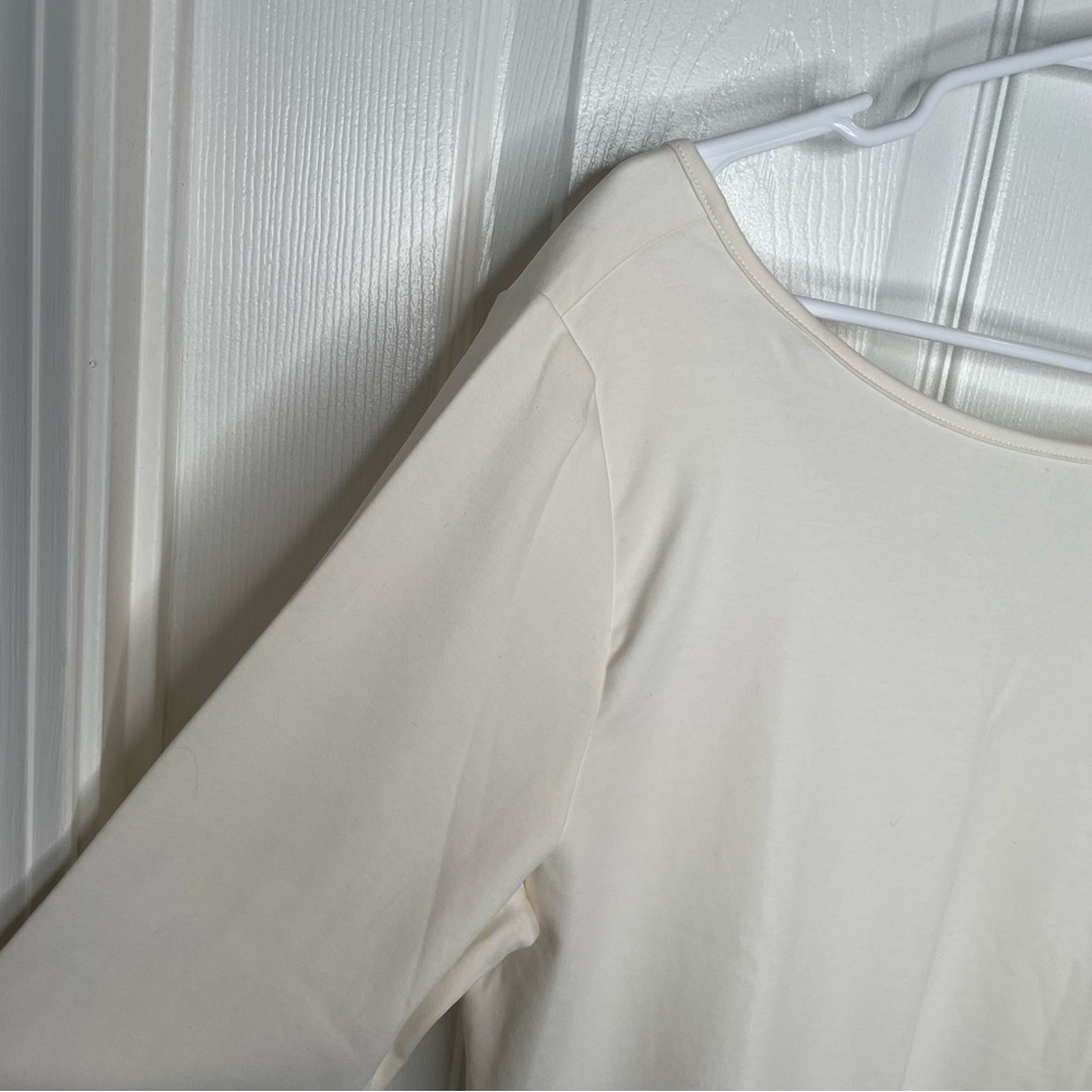 J. Crew Scoopback Bodysuit in Stretch Cotton Blend 2024 CD311 in Ivory XXL - Picture 4 of 12